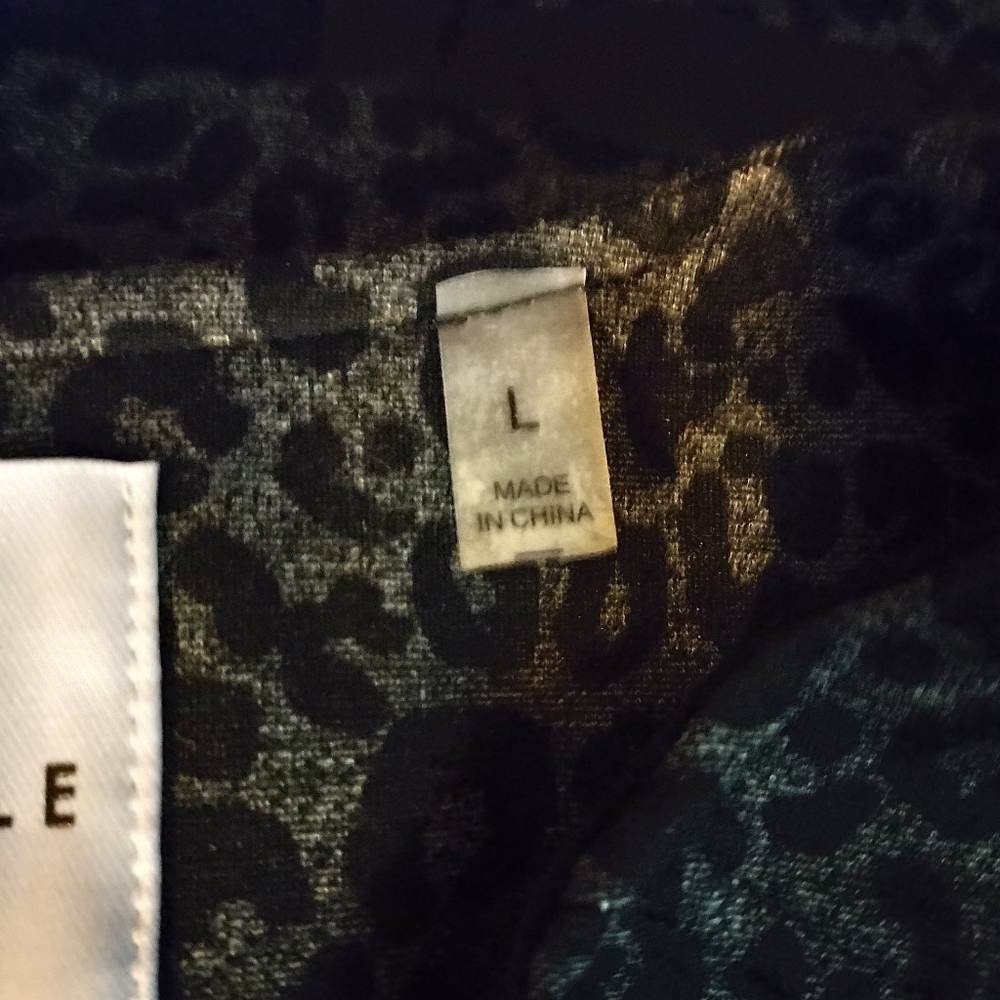 NWT Beautiful Bagatelle Women's Leopard Print Moto Jacket - Black and Gray - Picture 11 of 12